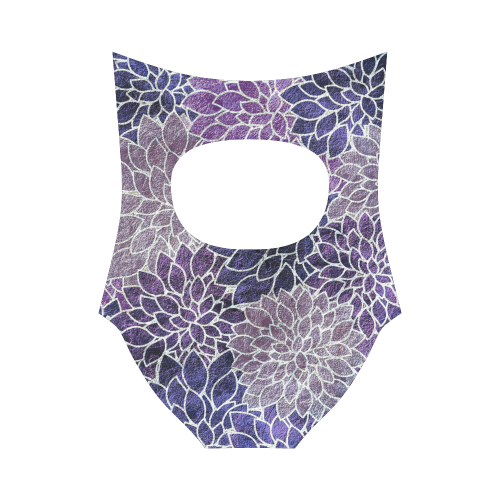 Floral Abstract 3 Strap Swimsuit ( Model S05)