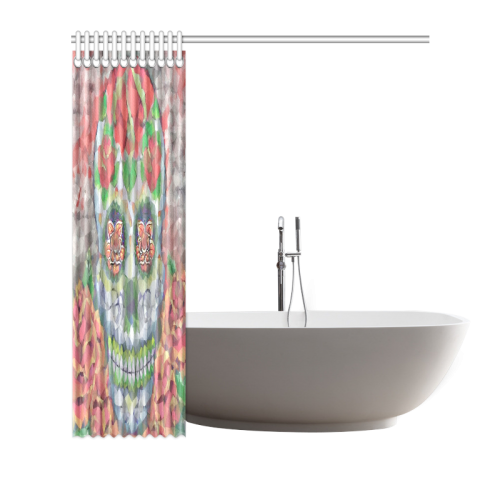 Polygon Skull Shower Curtain 72"x72"