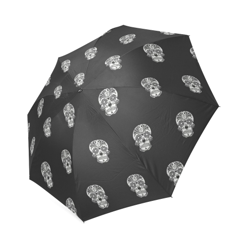 skull pattern bw Foldable Umbrella (Model U01)