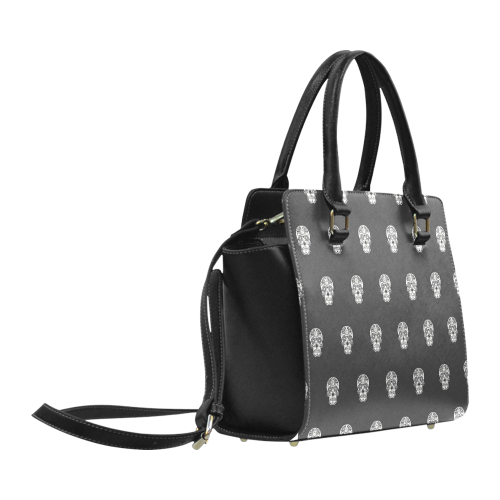 skull pattern bw Classic Shoulder Handbag (Model 1653)