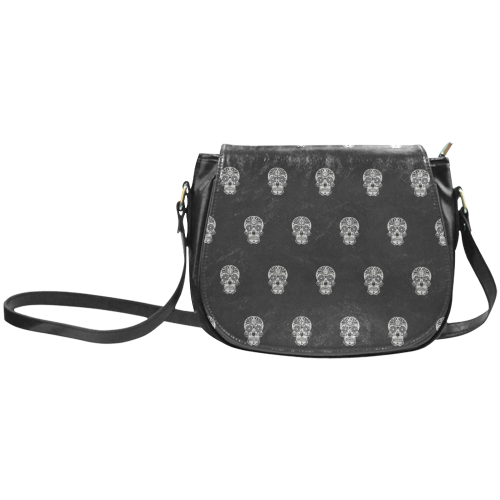 skull pattern bw Classic Saddle Bag/Large (Model 1648)