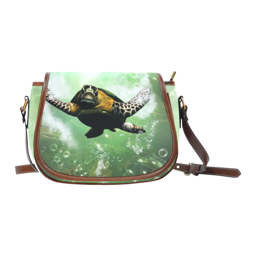 Cute turtle Saddle Bag/Large (Model 1649)