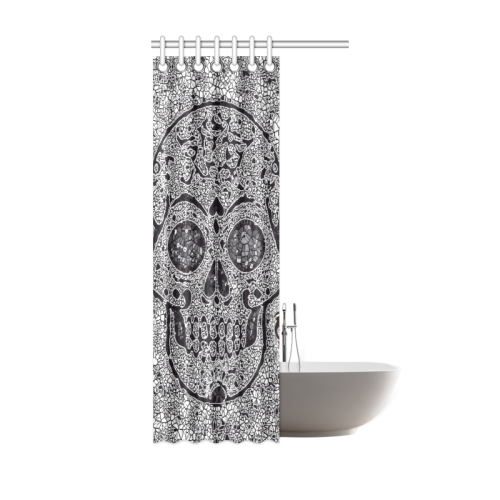 Mosaic Skull Shower Curtain 36"x72"