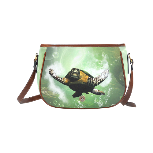 Cute turtle Saddle Bag/Large (Model 1649)