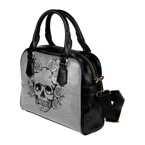 skull with roses Shoulder Handbag (Model 1634)