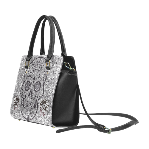 Mosaic Skull Classic Shoulder Handbag (Model 1653)