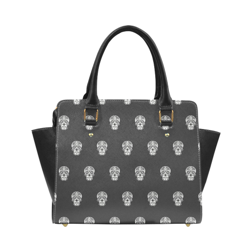 skull pattern bw Classic Shoulder Handbag (Model 1653)