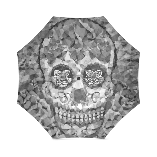 Polygon Skull black white Foldable Umbrella (Model U01)