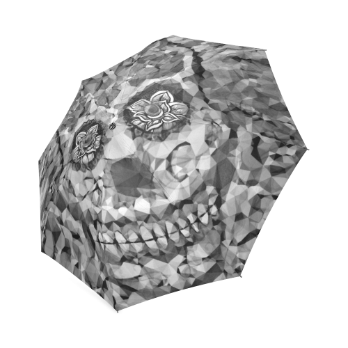 Polygon Skull black white Foldable Umbrella (Model U01)