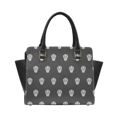 skull pattern bw Classic Shoulder Handbag (Model 1653)