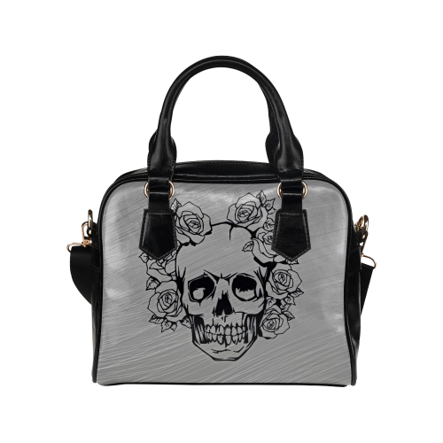 skull with roses Shoulder Handbag (Model 1634)
