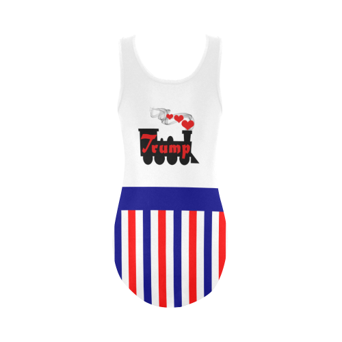 Trump Train Victory Vest One Piece Swimsuit (Model S04)
