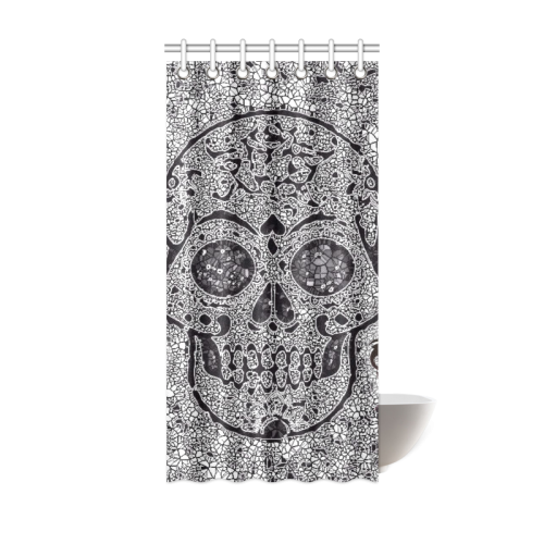 Mosaic Skull Shower Curtain 36"x72"