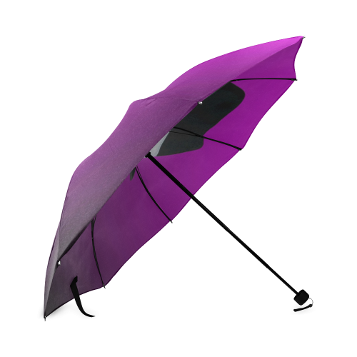 elegant skull with hat,hot pink Foldable Umbrella (Model U01)