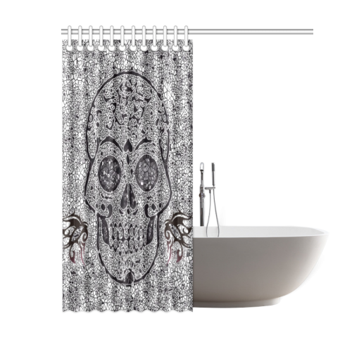 Mosaic Skull Shower Curtain 60"x72"