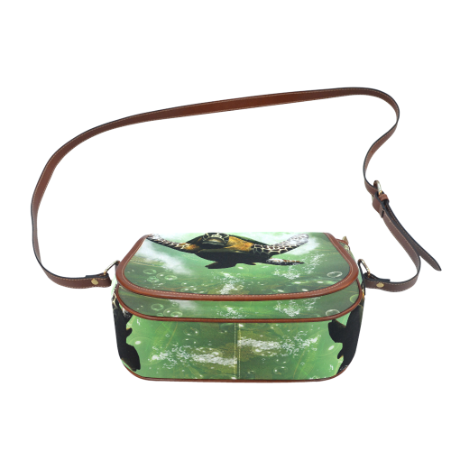 Cute turtle Saddle Bag/Small (Model 1649) Full Customization