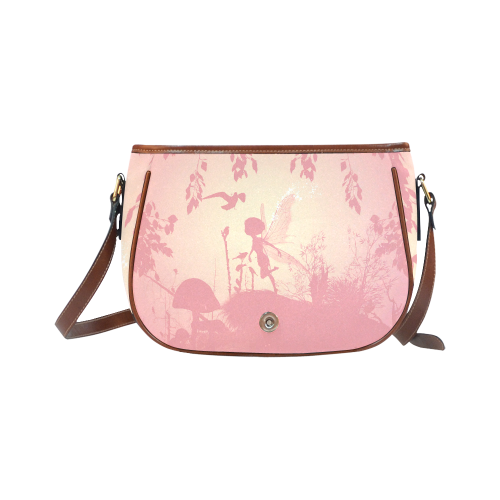 Cute fairy in soft colors Saddle Bag/Small (Model 1649) Full Customization