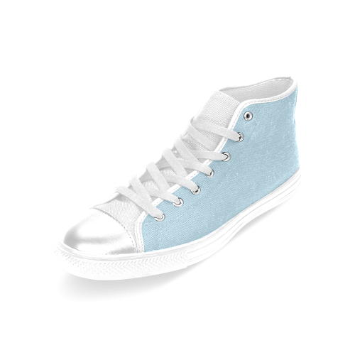 Aquamarine Women's Classic High Top Canvas Shoes (Model 017)