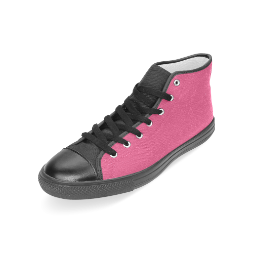 Raspberry Sorbet Women's Classic High Top Canvas Shoes (Model 017)