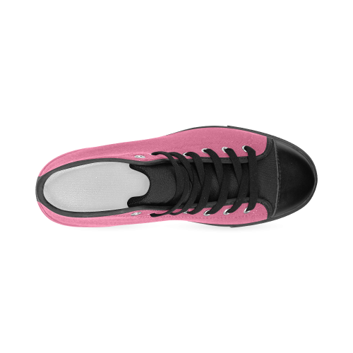 Pink Flambé Women's Classic High Top Canvas Shoes (Model 017)