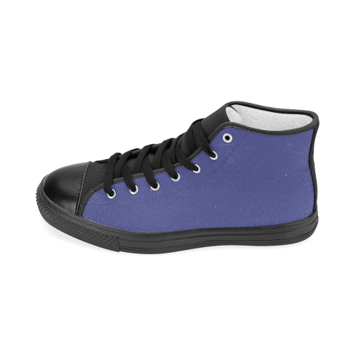 Royal Blue Women's Classic High Top Canvas Shoes (Model 017)