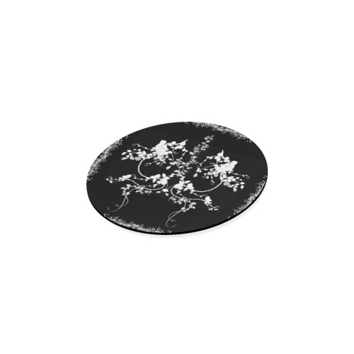 Roses in black and white Round Coaster