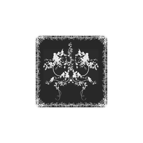 Roses in black and white Square Coaster
