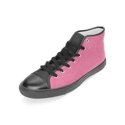 Pink Flambé Women's Classic High Top Canvas Shoes (Model 017)