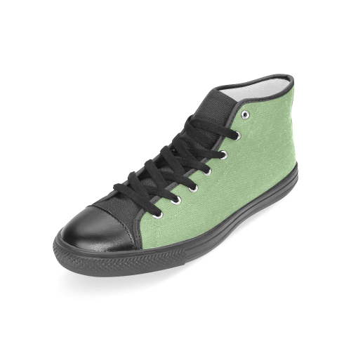 Green Tea Women's Classic High Top Canvas Shoes (Model 017)