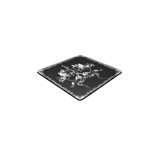 Roses in black and white Square Coaster