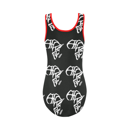 print AFRICA logo swimwear_ CAM237design Vest One Piece Swimsuit (Model S04)