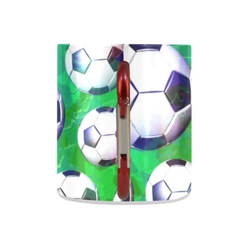 Soccer Ball Football Pattern Classic Insulated Mug(10.3OZ)