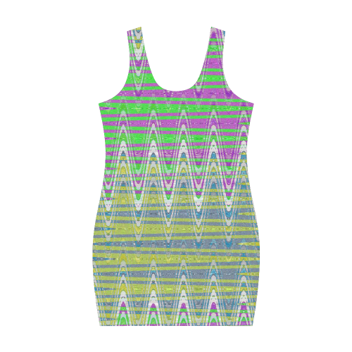 Colorful Waves Medea Vest Dress (Model D06)