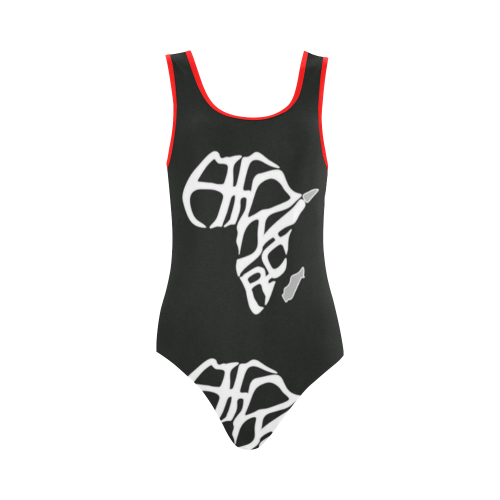 print AFRICA logo swimwear_ CAM237design Vest One Piece Swimsuit (Model S04)