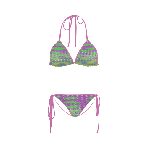 Colorful Waves Custom Bikini Swimsuit