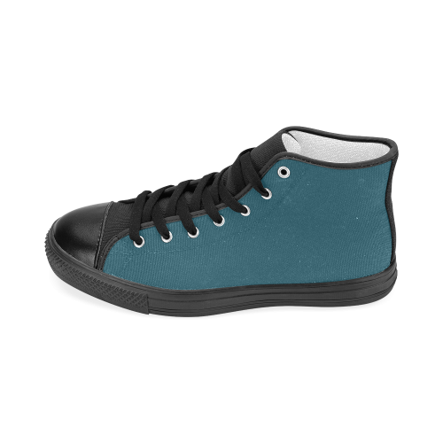Blue Coral Women's Classic High Top Canvas Shoes (Model 017)