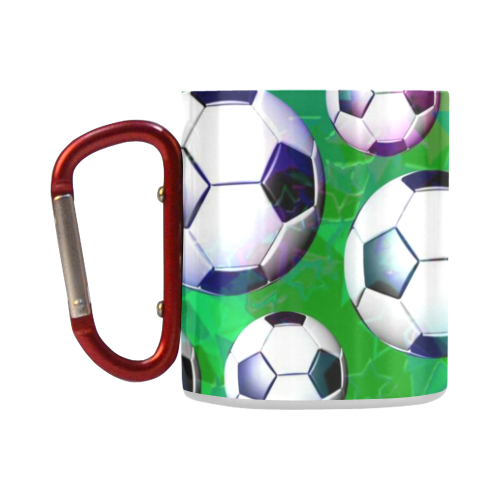 Soccer Ball Football Pattern Classic Insulated Mug(10.3OZ)
