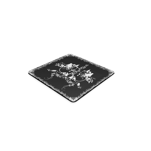 Roses in black and white Square Coaster