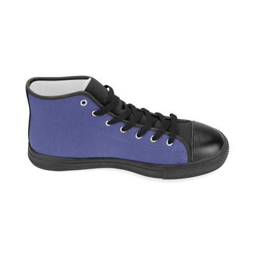 Royal Blue Women's Classic High Top Canvas Shoes (Model 017)