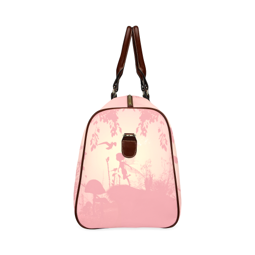 Cute fairy in soft colors Waterproof Travel Bag/Small (Model 1639)