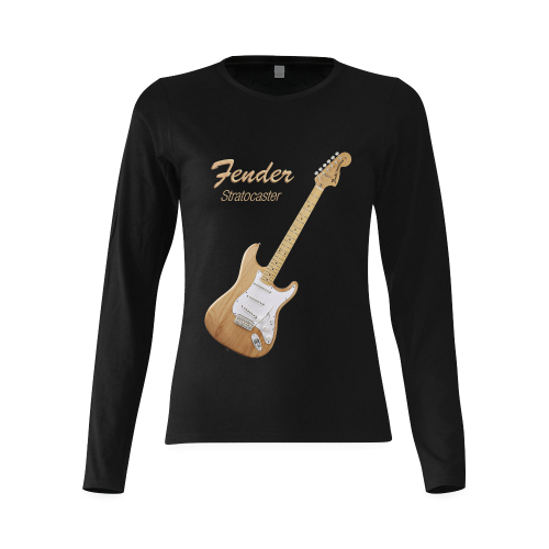 American Fender Stratocaster Sunny Women's T-shirt (long-sleeve) (Model T07)