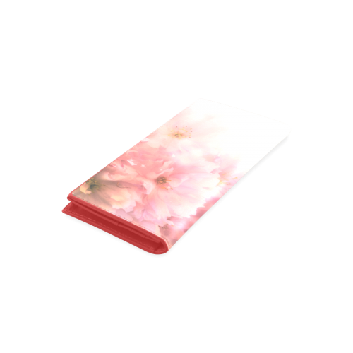 Pink Cherry Blossom for Angels Women's Leather Wallet (Model 1611)