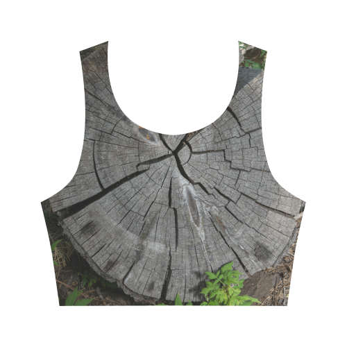 Dried Tree Stump Women's Crop Top (Model T42)