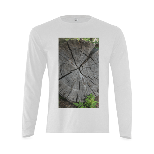 Dried Tree Stump Sunny Men's T-shirt (long-sleeve) (Model T08)
