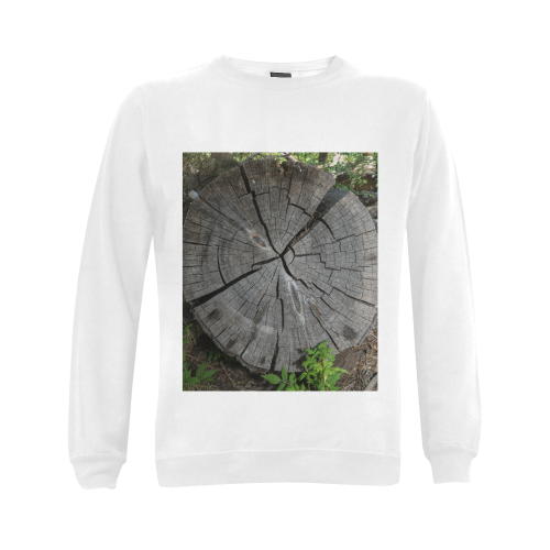 Dried Tree Stump Gildan Crewneck Sweatshirt(NEW) (Model H01)