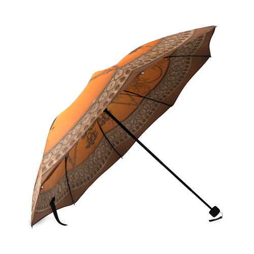 Love heart made of rusty metal Foldable Umbrella (Model U01)