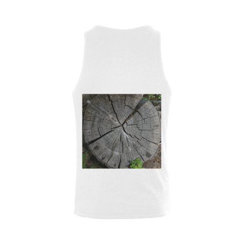 Dried Tree Stump Plus-size Men's Shoulder-Free Tank Top (Model T33)