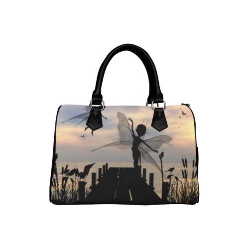 Cute fairy dancing on a jetty Boston Handbag (Model 1621)