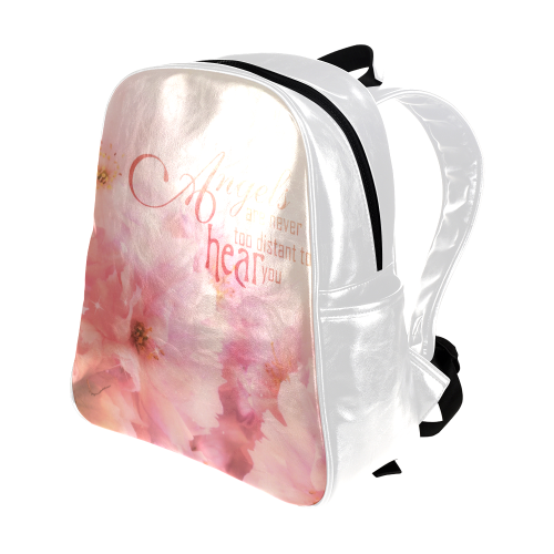 Pink Cherry Blossom for Angels Multi-Pockets Backpack (Model 1636)