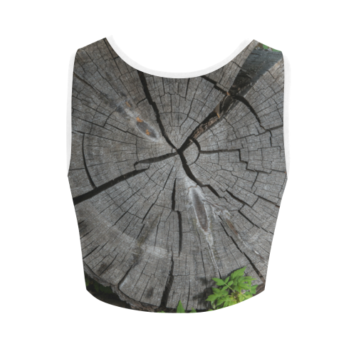 Dried Tree Stump Women's Crop Top (Model T42)